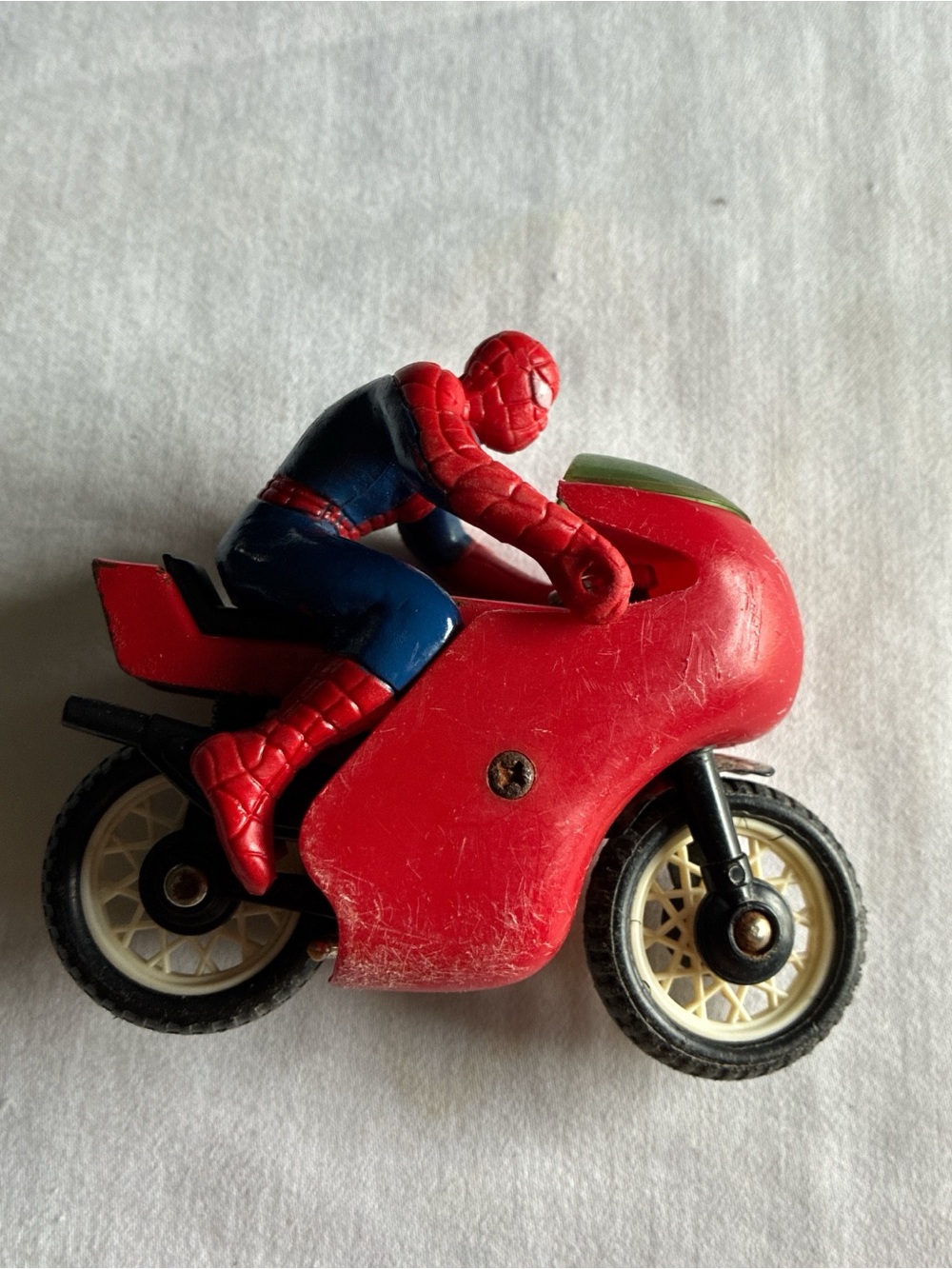 Marvel Spider-Man Red and Blue Motorcycle Figure